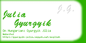 julia gyurgyik business card